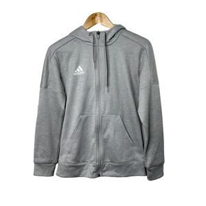 Adidas CLIMAWARM Gray Long Sleeve Full-Zip Hooded Jacket Women's Small